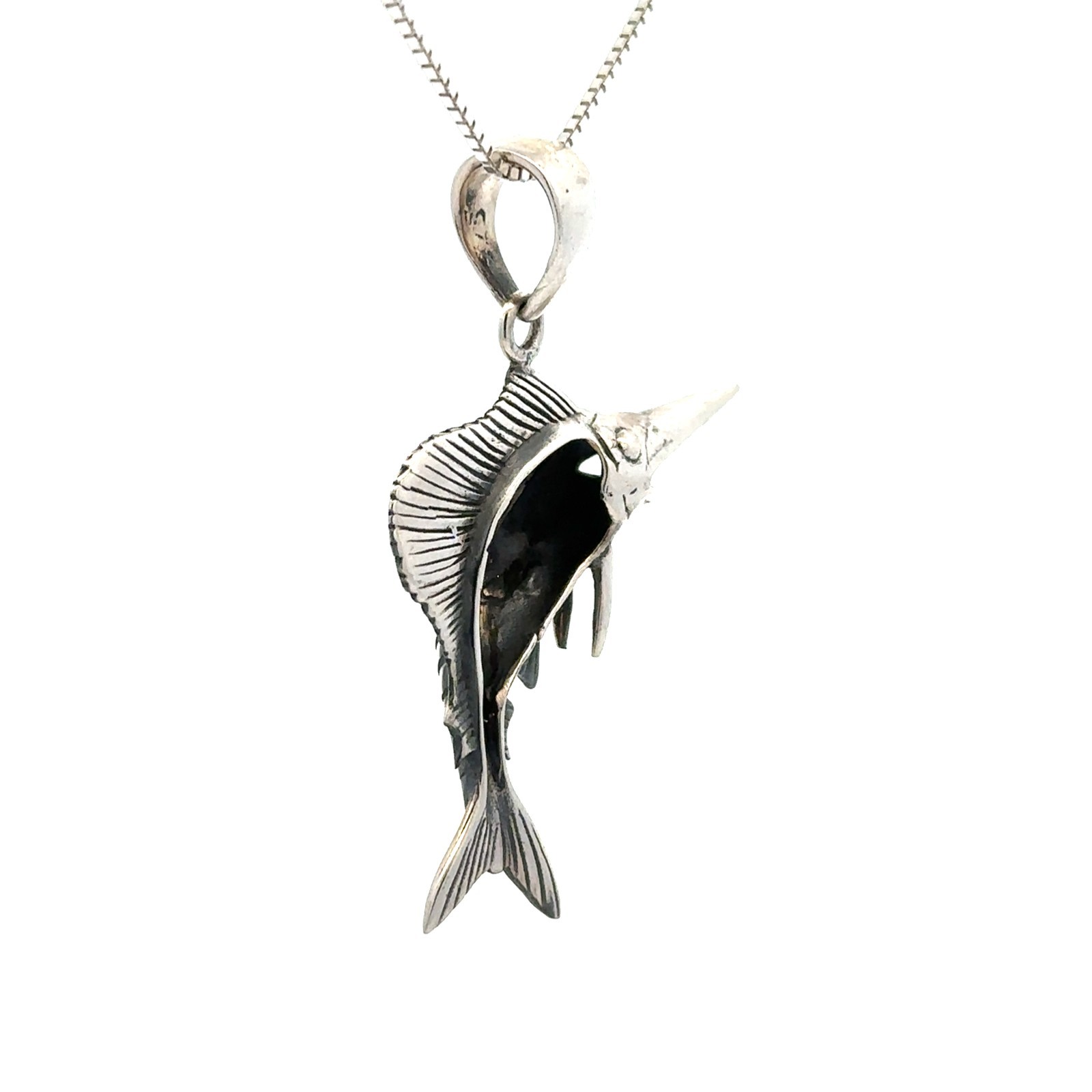 Sterling Silver Sailfish Pendant (1 1/2 X 1 1/2 Inch)