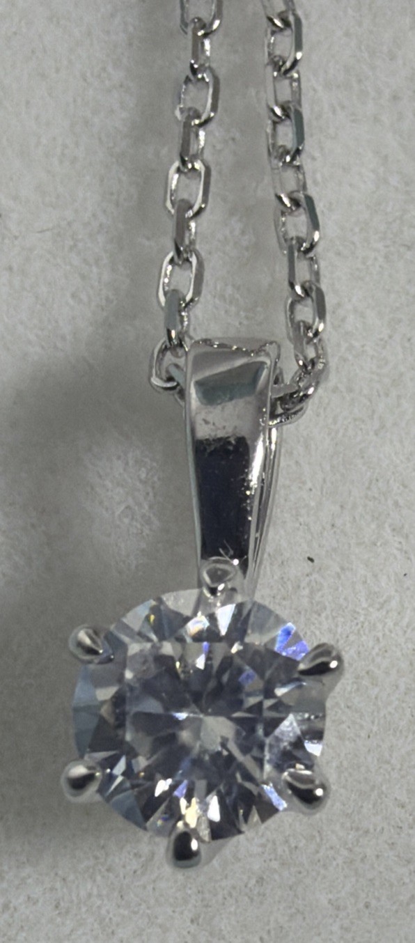 KRKC .5CT Moissanite .925 Sterling Necklace w/ GRA Report