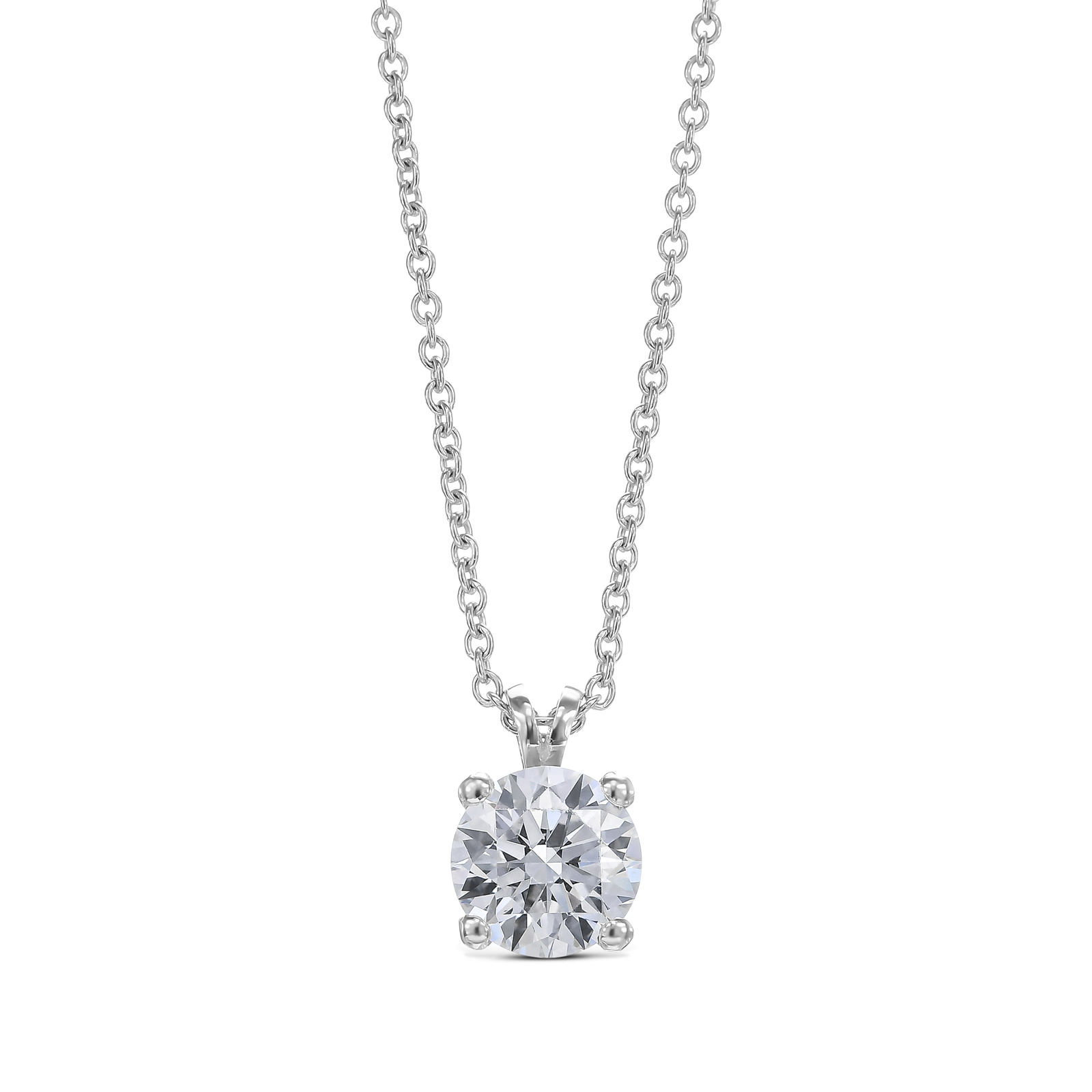 GIA Certified Diamond Pendant VVS1 E Round 3.12 Carat Lab-Created CVD Eye Clean