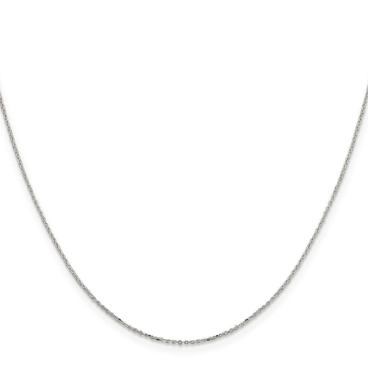 Sterling Silver Diamond Cut Cable Chain 14″, 16″, 18″, 20″, 22″, 24″, 30″ Inch
