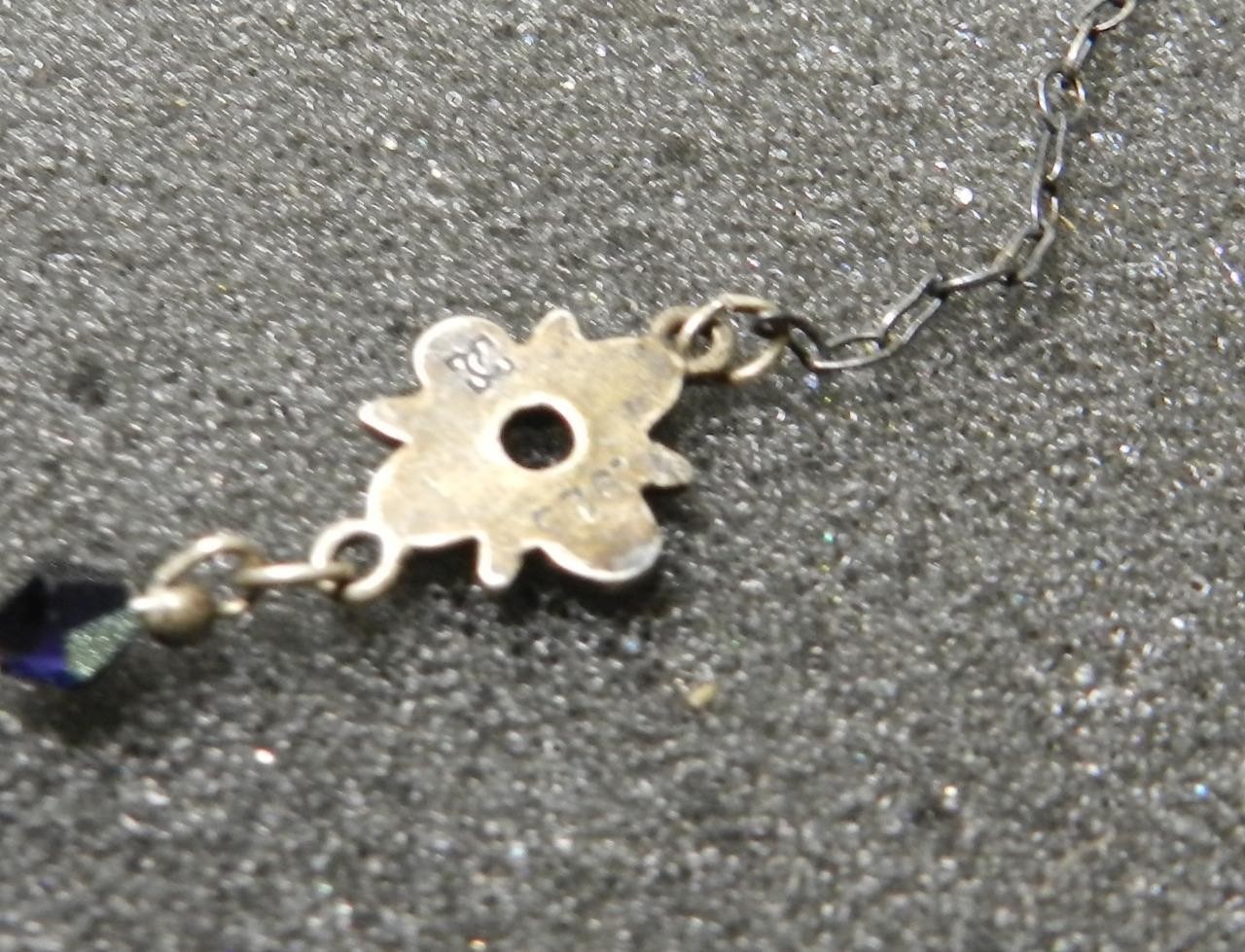 Marked 925 Designer Elegant Sterling Silver NECKLACE sz-16″ +1,5″ Pendant
