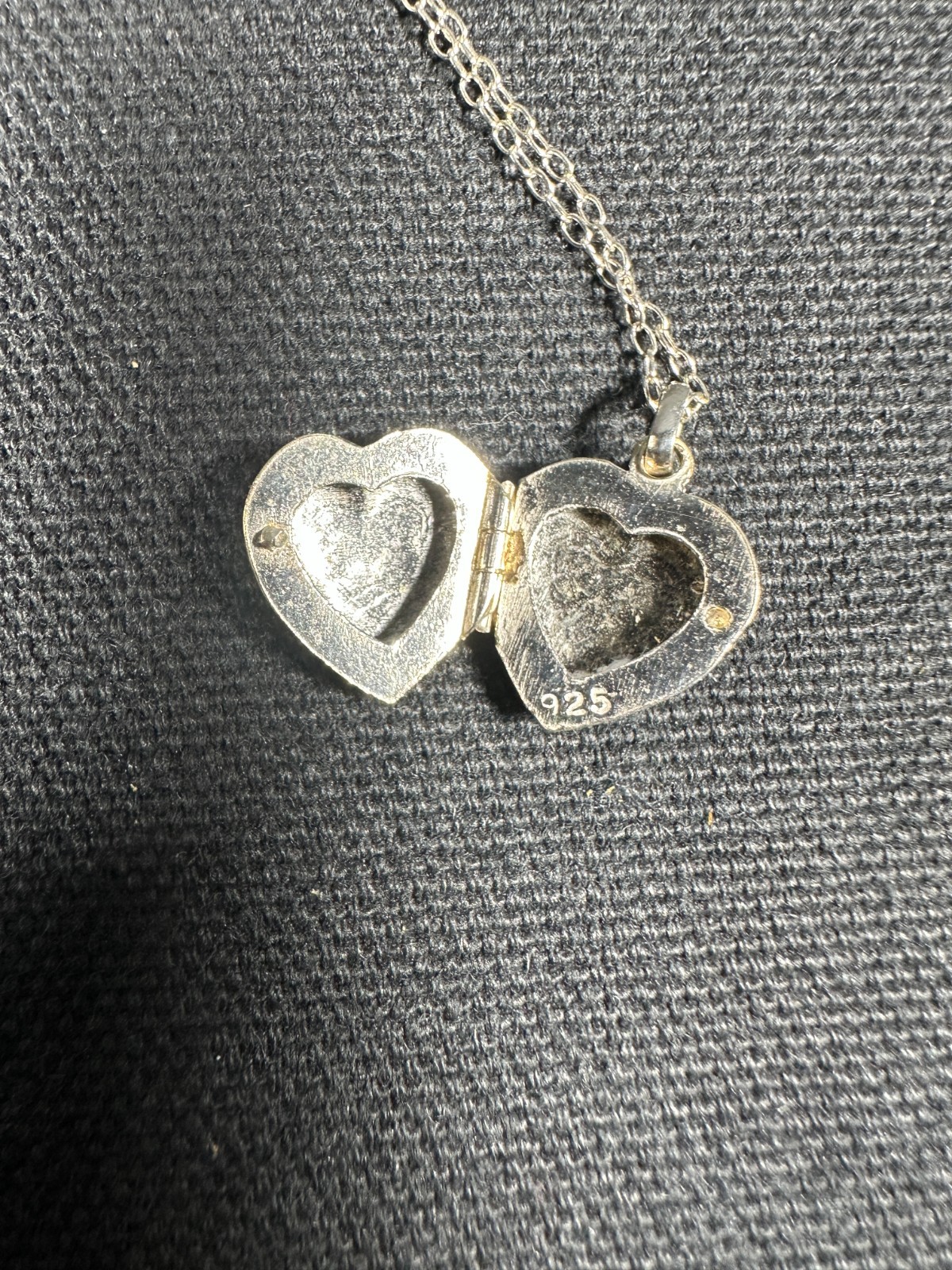 F. Hinds Sterling Silver Heart Locket British Family Jeweler
