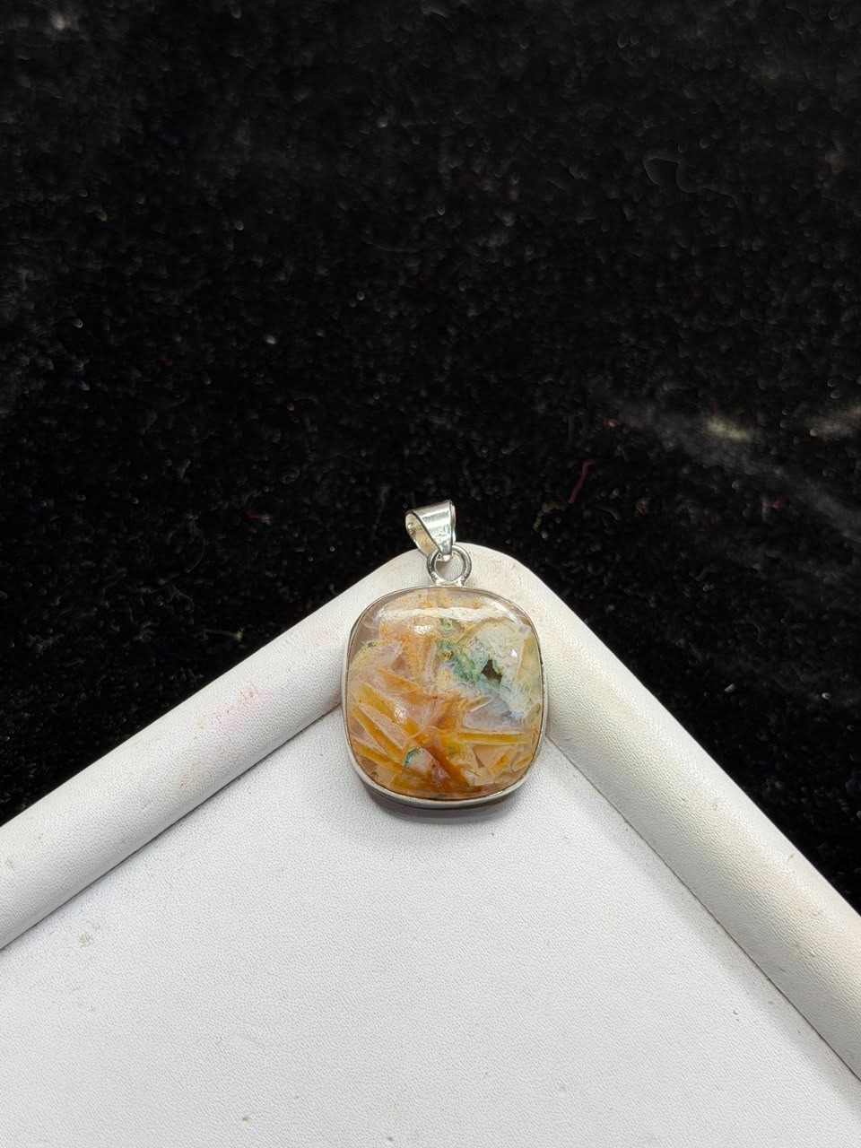 Natural Stick Agate 925 Sterling Silver Pendant Handmade Agate Jewelry