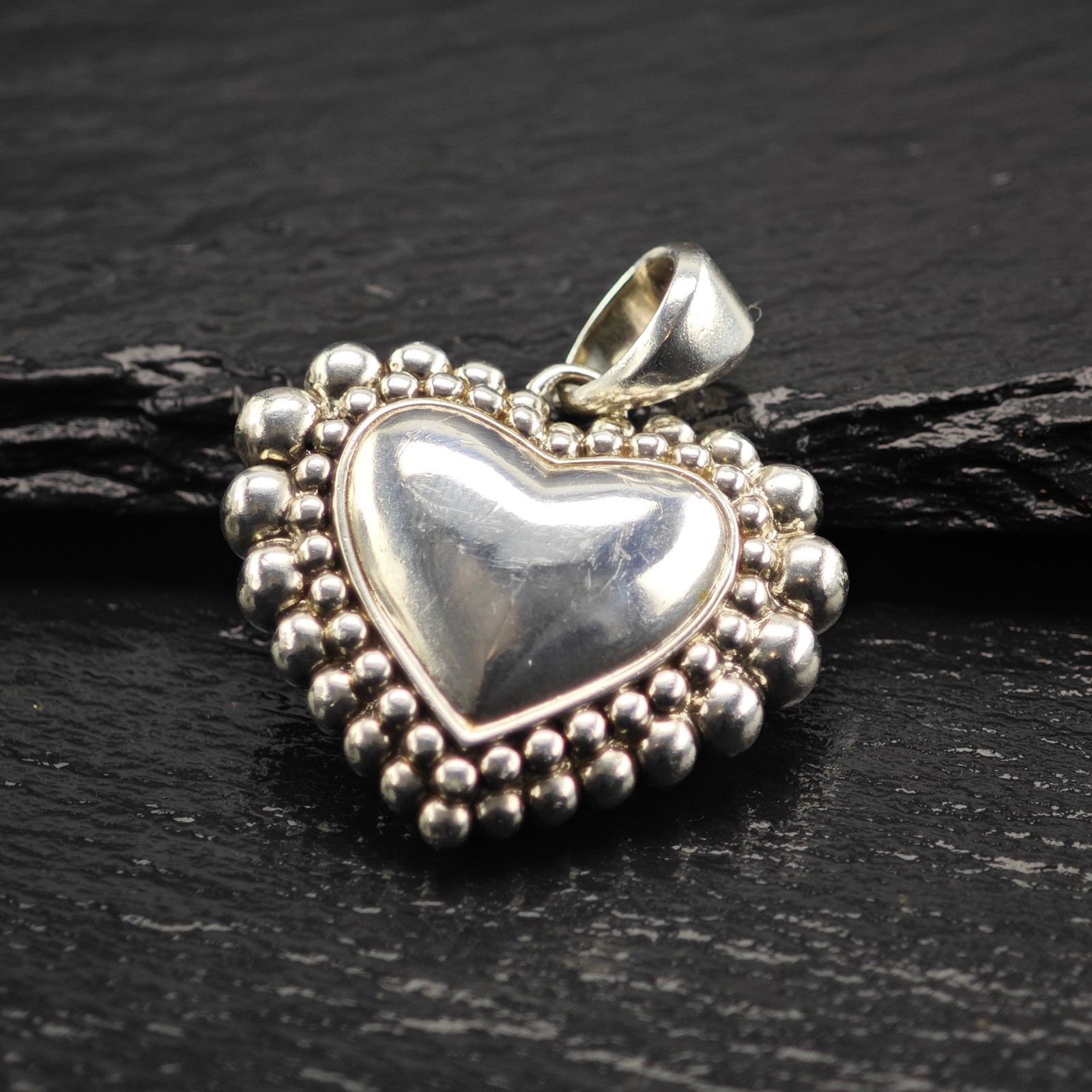 Lagos Reversible Bubble Heart Pendant Sterling Silver