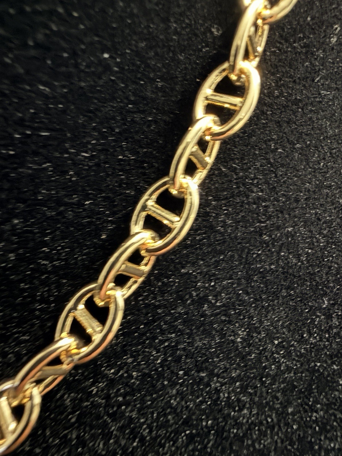 18K Gold Filled 20″ Alternating Mariner Link Chain 5.8mm New