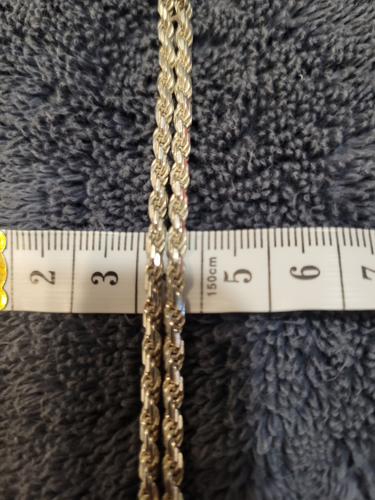 Italian Sterling Silver 7 Inch Double Rope Chain Bracelet