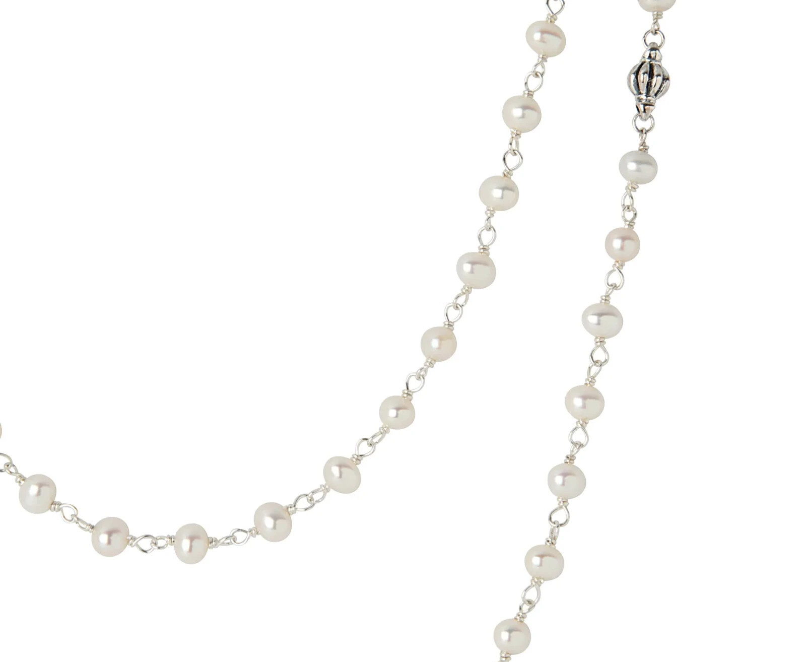 🆕LAGOS LUNA Collection Beaded Freshwater Pearl Sterling Silver Necklace 36in