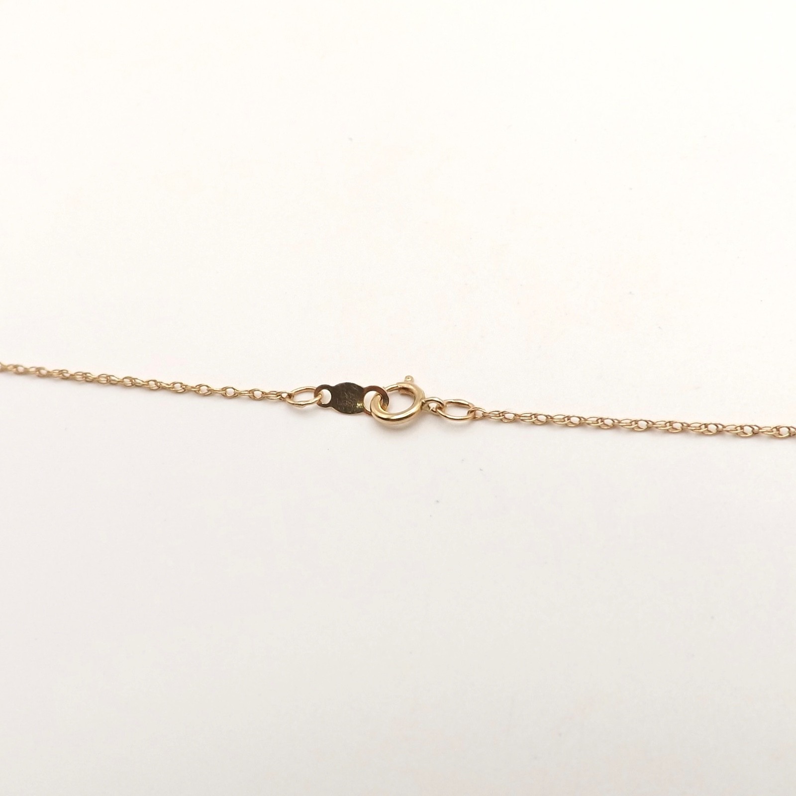 14k Gold 3 Stone Mothers Grandmothers Infinity Necklace Charm Pendant 21in