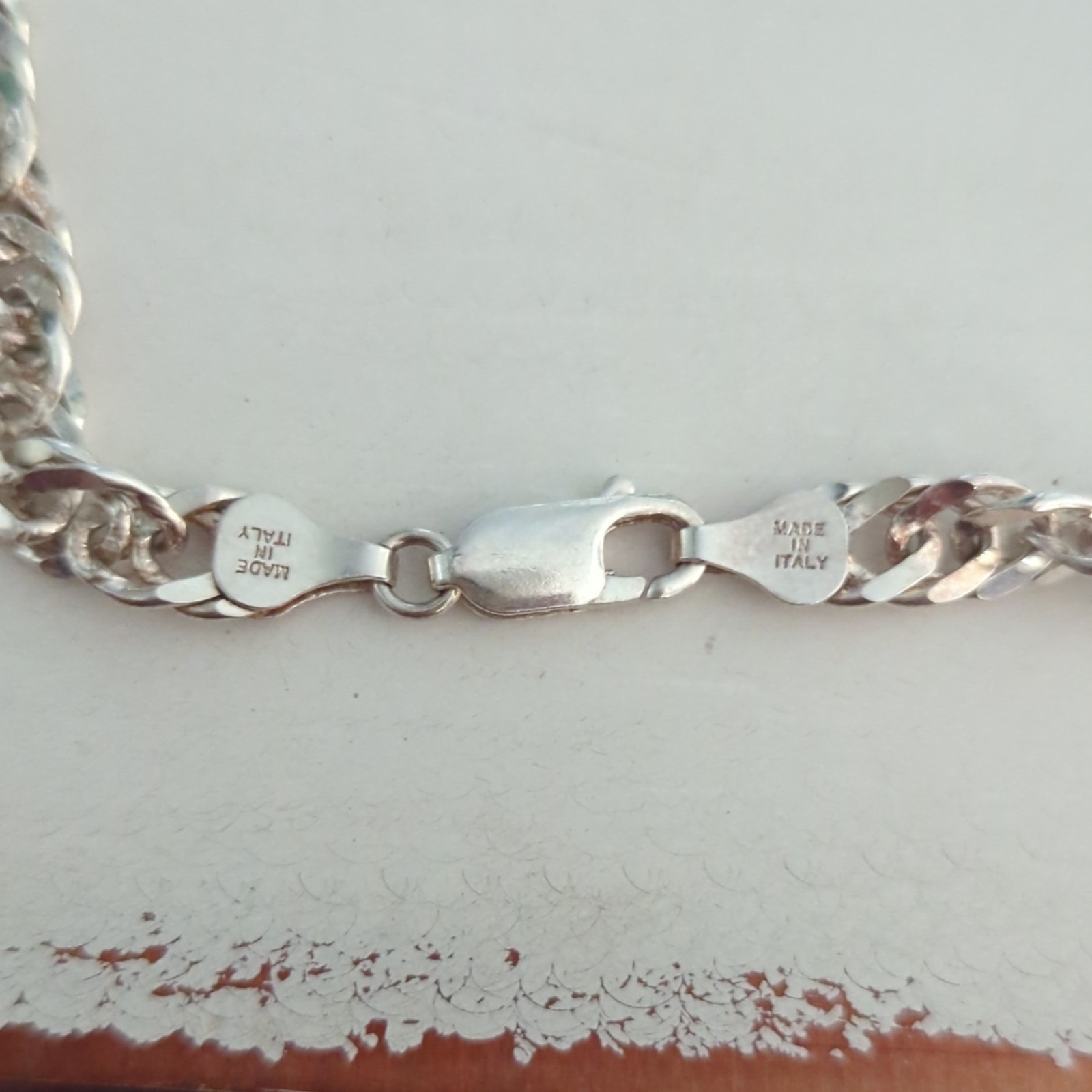 925 Milor Silver Twisted Interlocking Singapore Chain Necklace 32 In 44 Gram