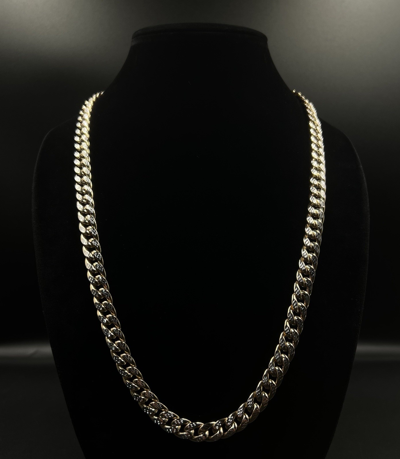 28” 10K Hollow Yellow Gold Diamond Cut Miami Cuban Chain 57.23g | 10.2MM | Box