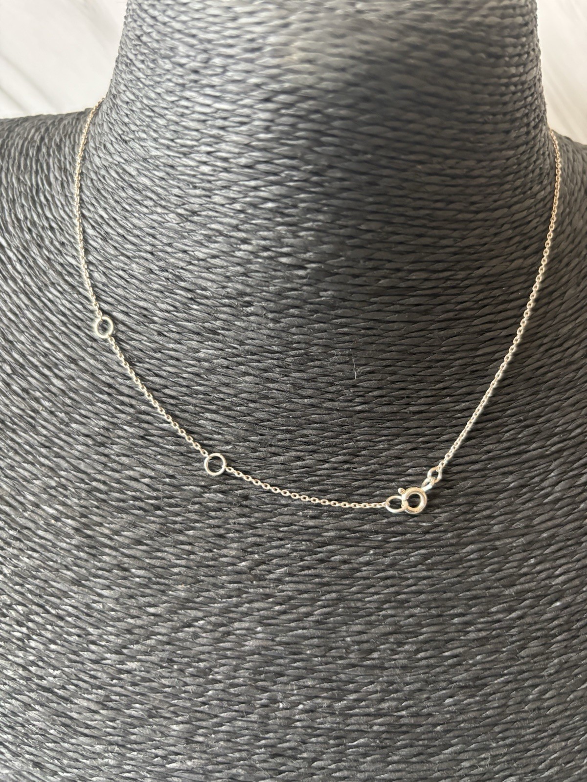 Sterling Silver 925 Necklace Chain Dainty Round Pendant Sparkle Gift Layering