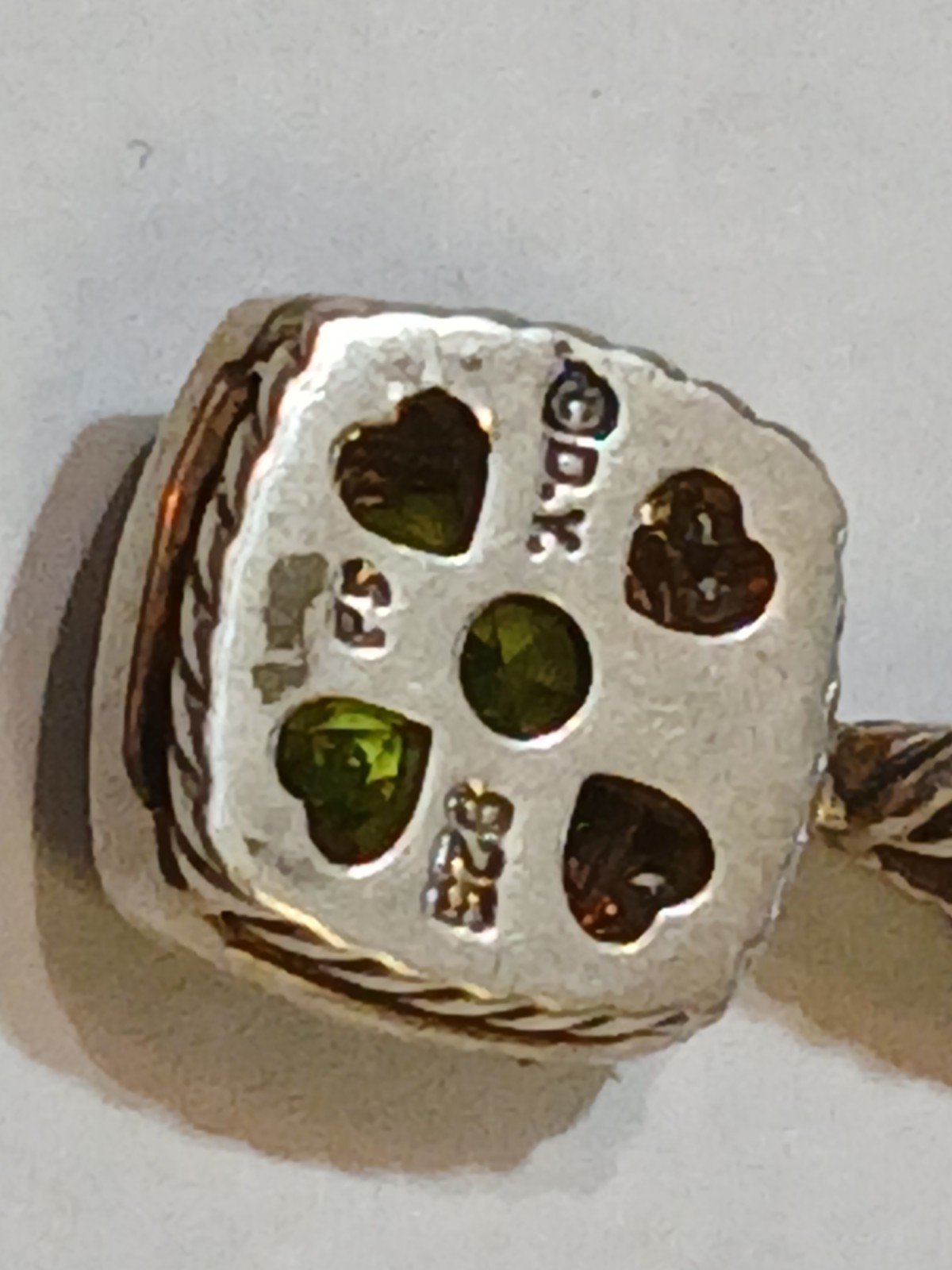 DAVID YURMAN Albion Sterling Silver Peridot Diamond 18″ Pendant Necklace