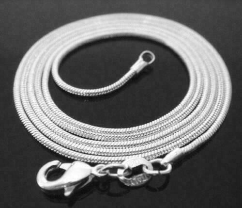 1.5MM Solid .925 Sterling Silver Italian Snake Chain Necklace Made In Italy