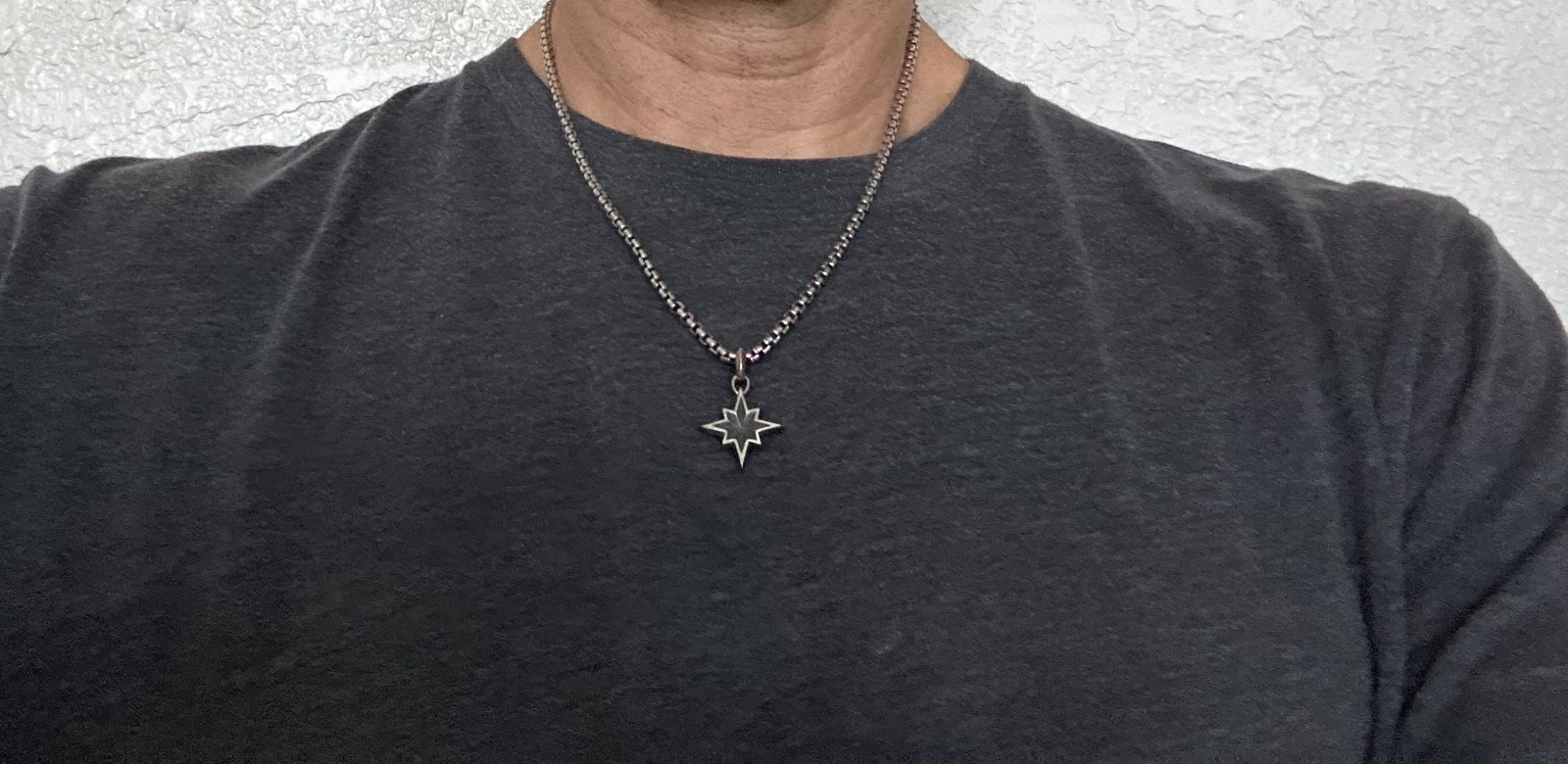 David Yurman Maritime North Star Cut-Out Amulet Pendant Sterling Silver 23mm