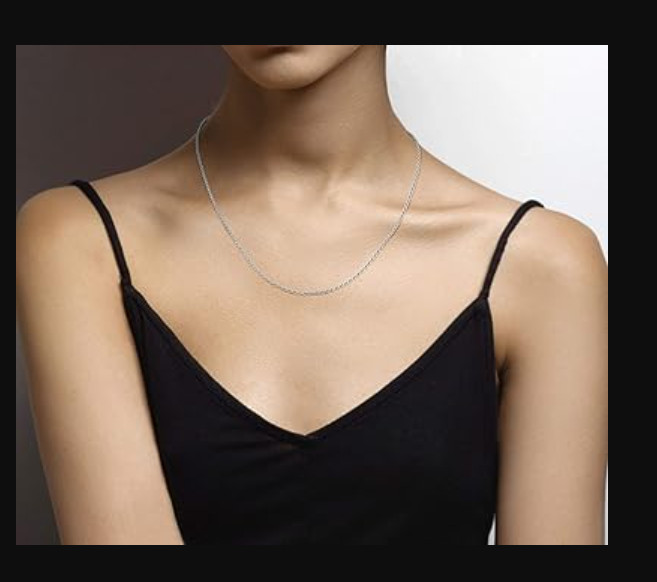 Solid 925 Sterling Silver Italian 2Mm Diamond-Cut Braided Rope Chain Neckla