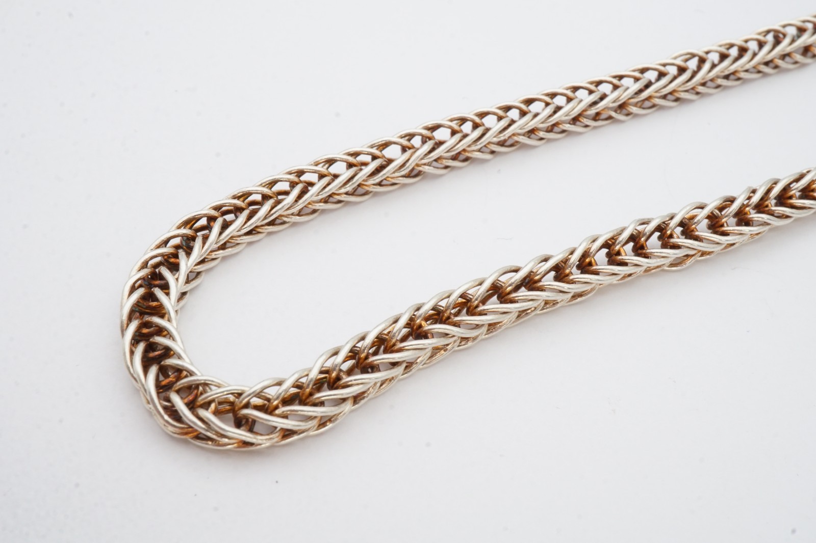 Sterling Silver 925 Foxtail Necklace 18″