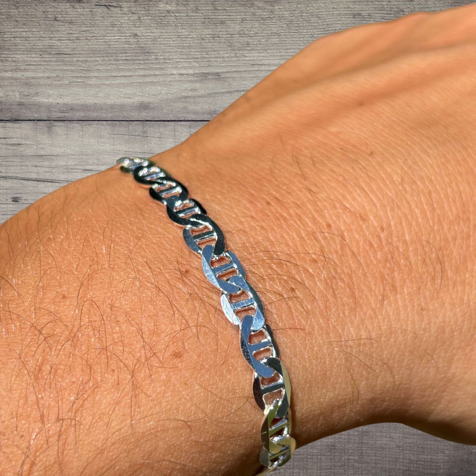 5mm Mariner Link Bracelet – Real Solid 925 Sterling Silver Or 14k Gold Vermeil