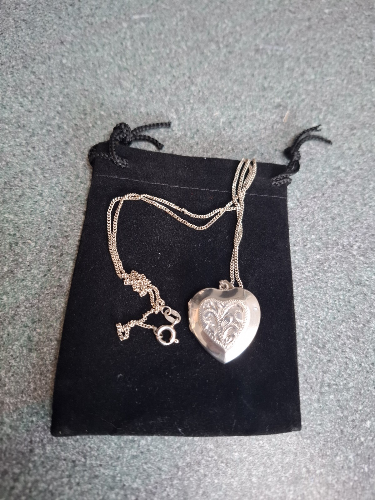 Vintage Sterling Silver Hallmarked Locket And Chain