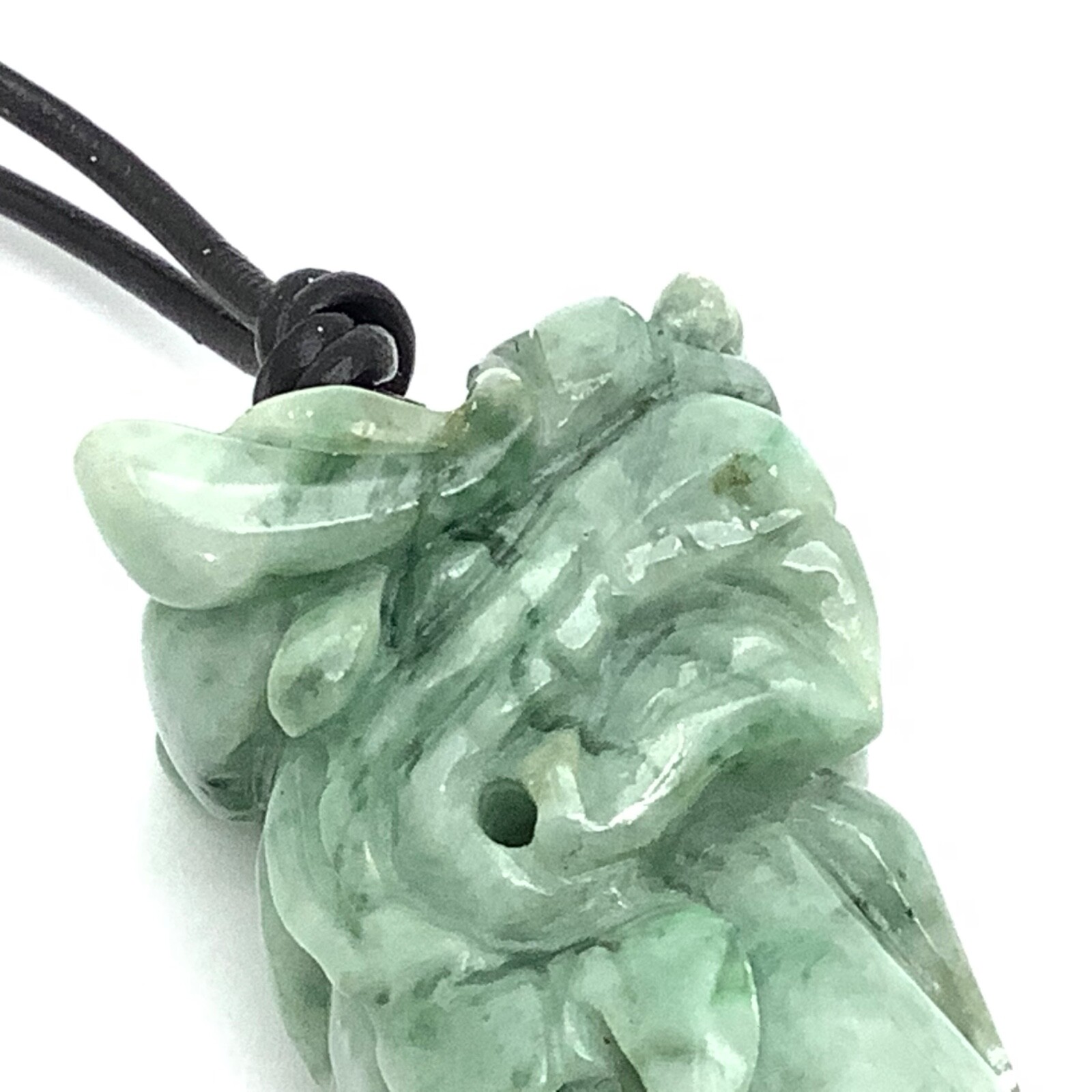 Burmese Jade Dragon Tooth Pendant Green Jadeite Jade Necklace Burma Myanmar
