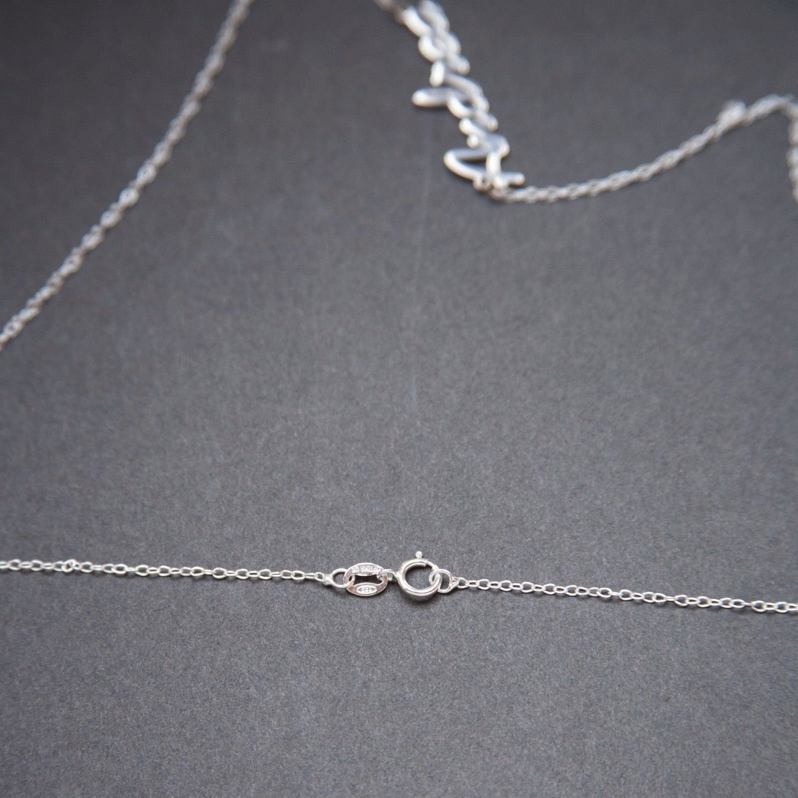 Amanda Name Plate Necklace Pendent Sterling Silver female Personalized Custom