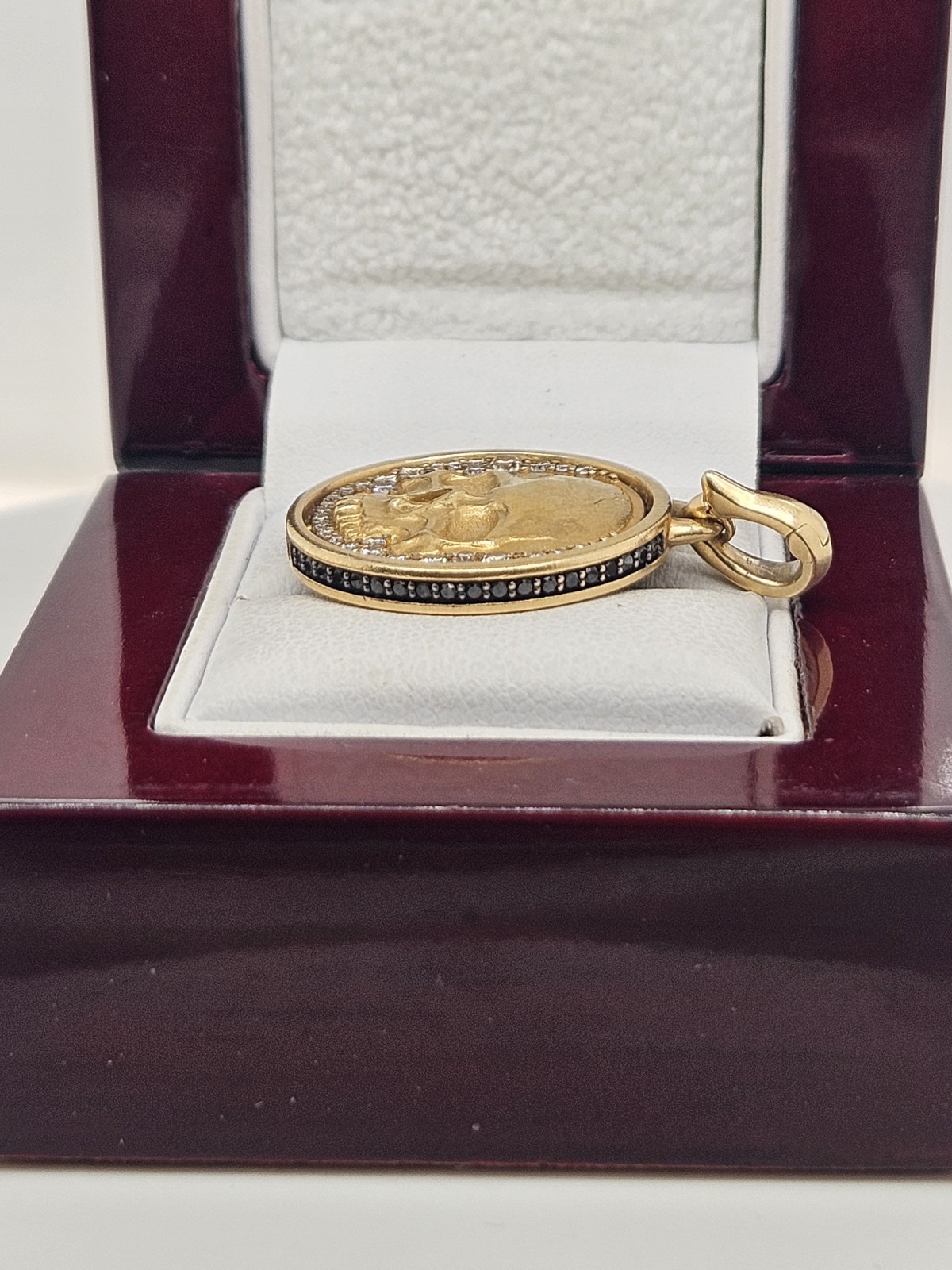 David Yurman 18k Yellow Gold Life & Death Duality Amulet Diamonds