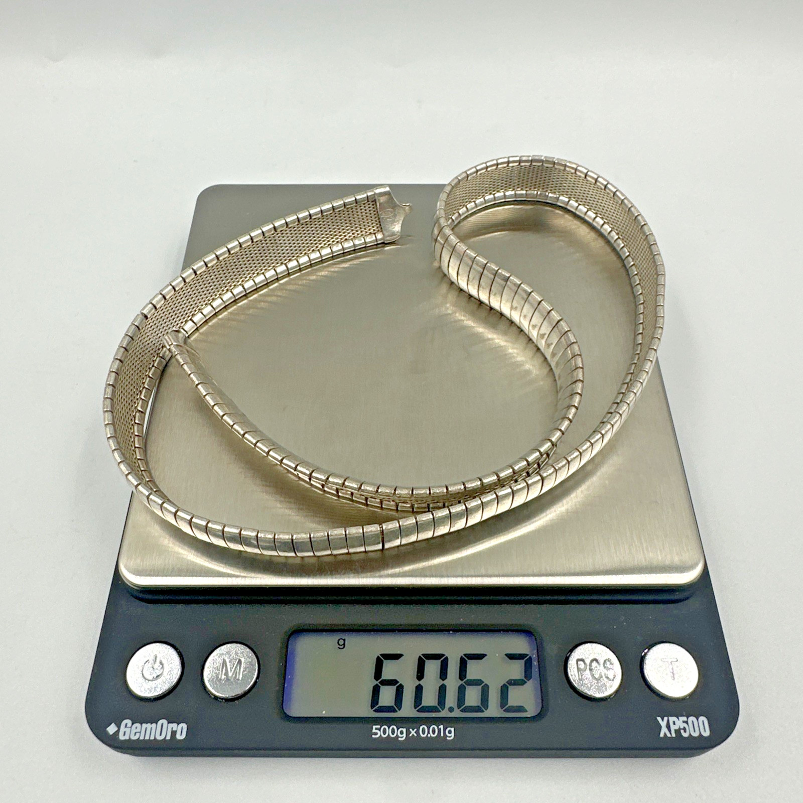 Vtg Sterling Silver 925 AT Italy Thick Omega Chain Necklace 11mm, 60.6g, Read!