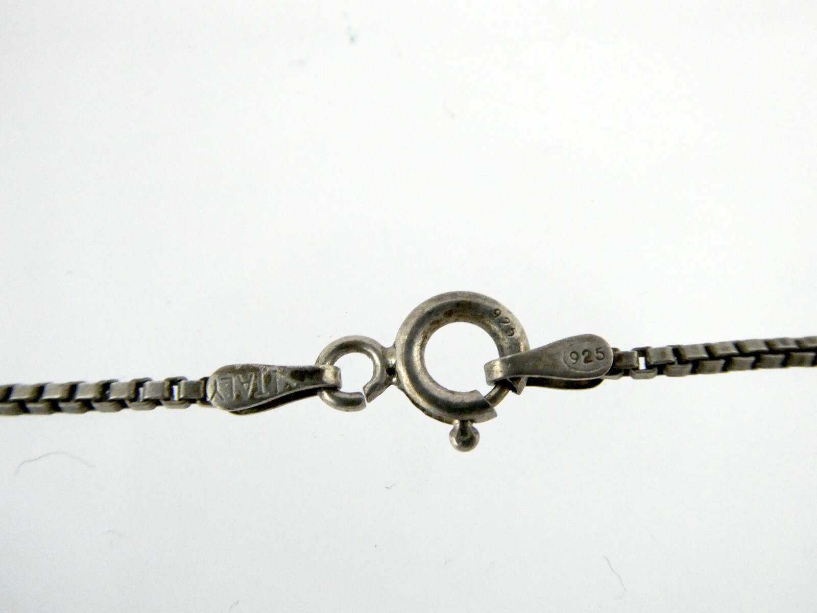 Italy Sterling Silver Box Chain Necklace 925 5.4g 24.5 Inch Length 1.26mm Thick