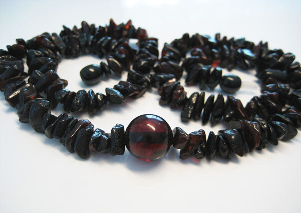 Genuine Cherry Amber Beautiful Baltic Amber Necklace 21 in !!!