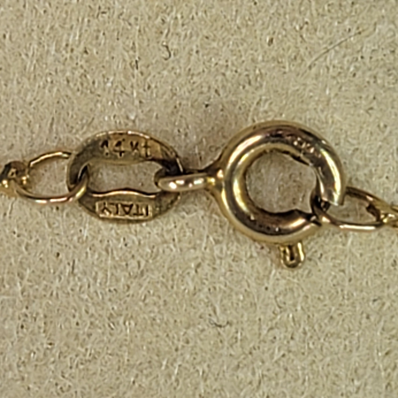 14K Solid Yellow Gold Serpentine Link 14.5″ Choker Necklace 2.1 g Stamped Italy