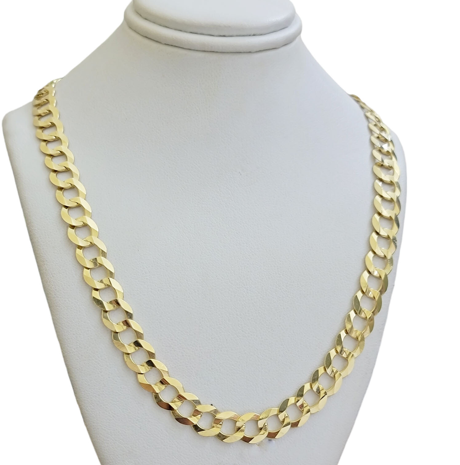 REAL 14k Gold Necklace Cuban Curb Link Chain Mens 10mm 20″ – 30 Inch SOLID 14kt