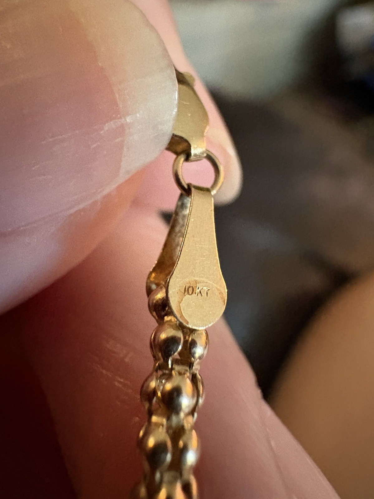 10K Solid Yellow Gold Popcorn Chain Necklace 18″ Lobster Clasp Stamped 10KT