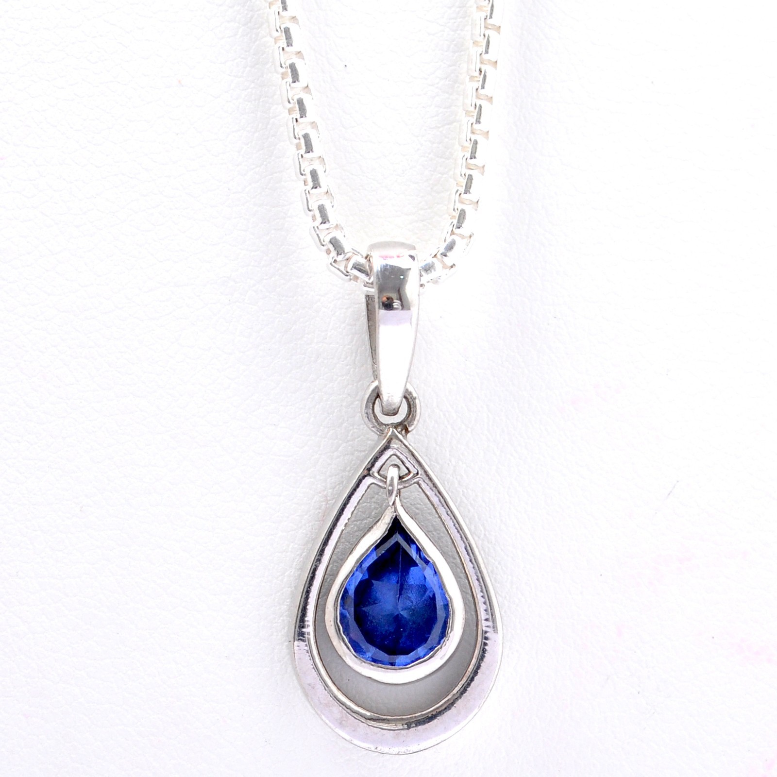 1.50 Cts. Pear Shape Natural Tanzanite Pendant In 925 Silver – Tariffs Free