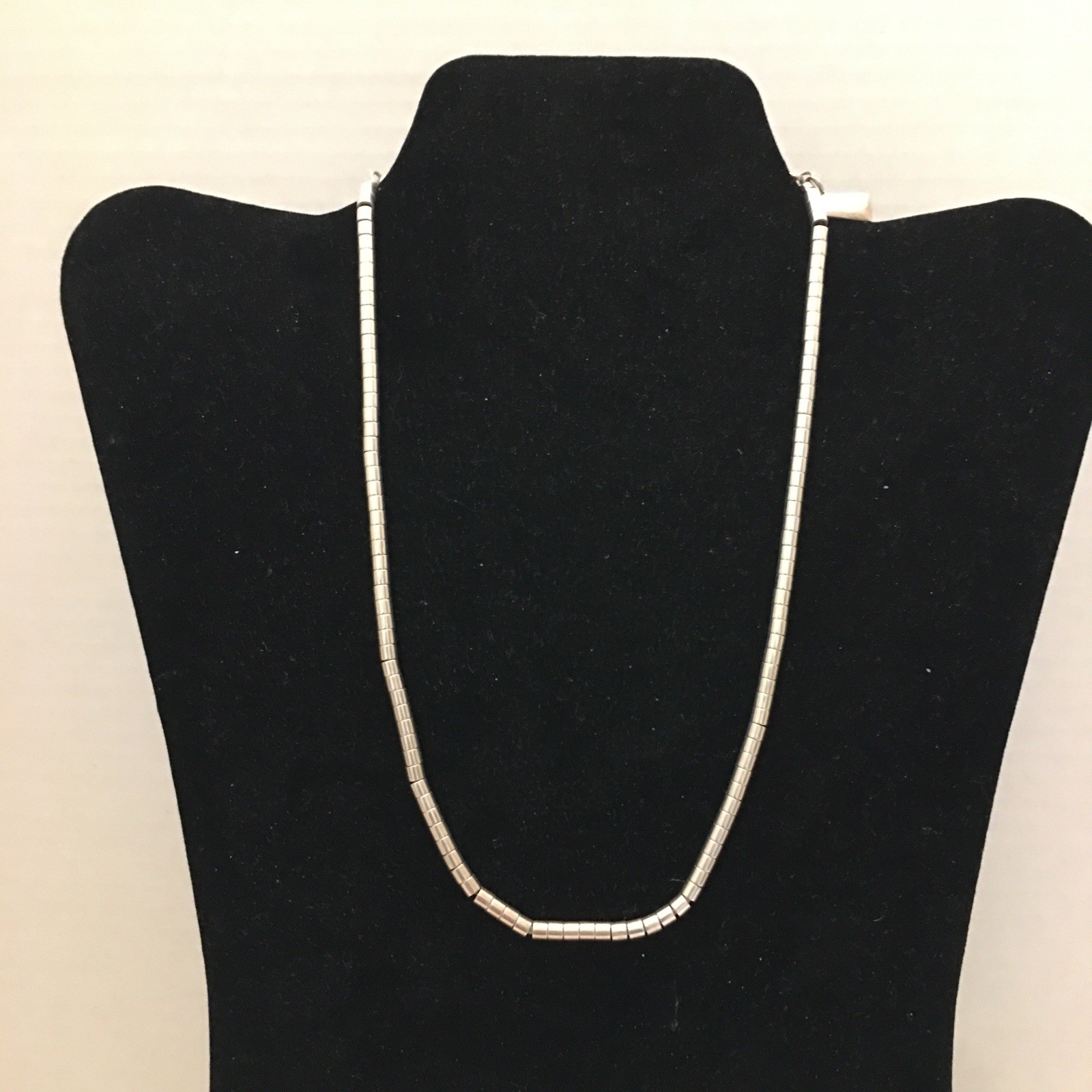 Christin Wolf Necklace Sterling Marked W/ Gemstone Hook Closure