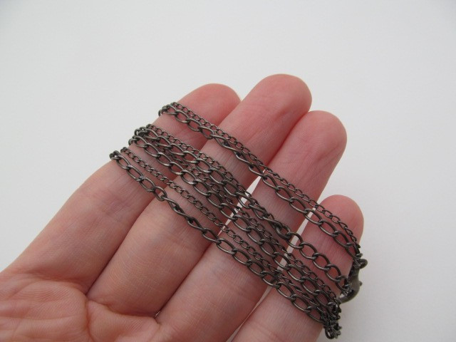 Silpada 925 Sterling Silver Oxidized Double Multi Layer Curb Link Chain Necklace