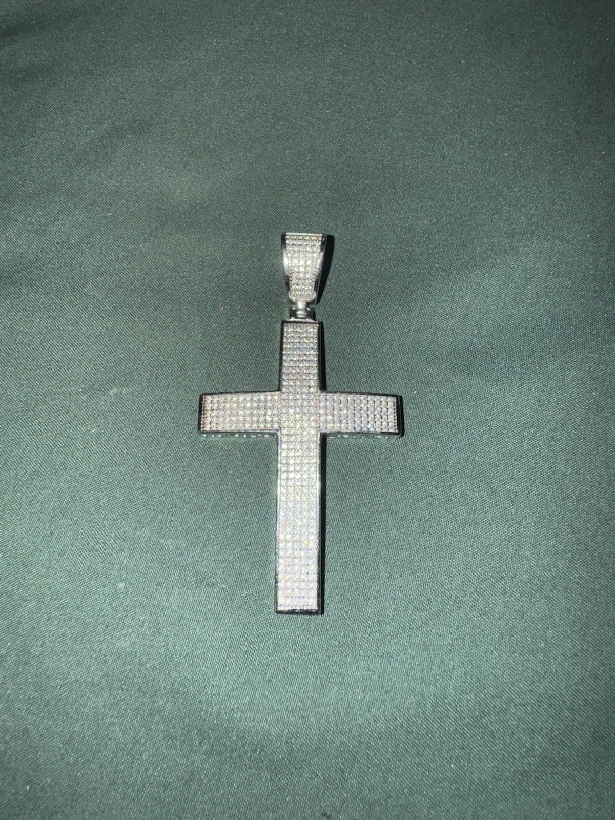 Harlem Bling Moissanite Cross Pendant