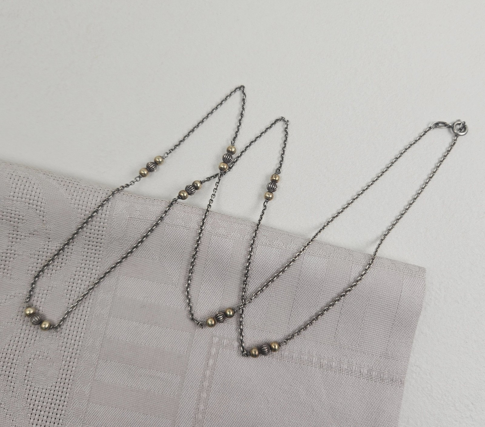 Vintage FBM Friedrich Binder 835 Silver Modernist Long Necklace Mönsheim German