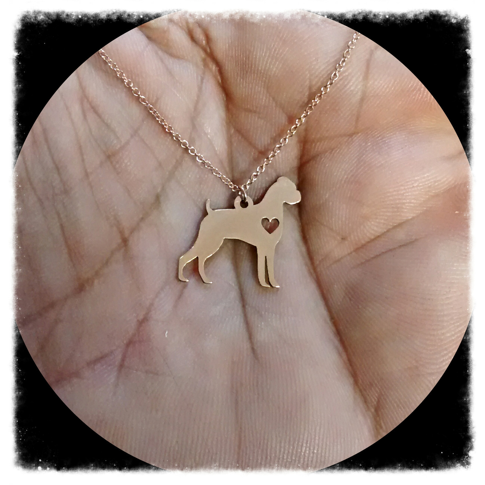 German Shepherd Necklace – Sterling Silver Jewelry – Gold – Rose Gold – 1