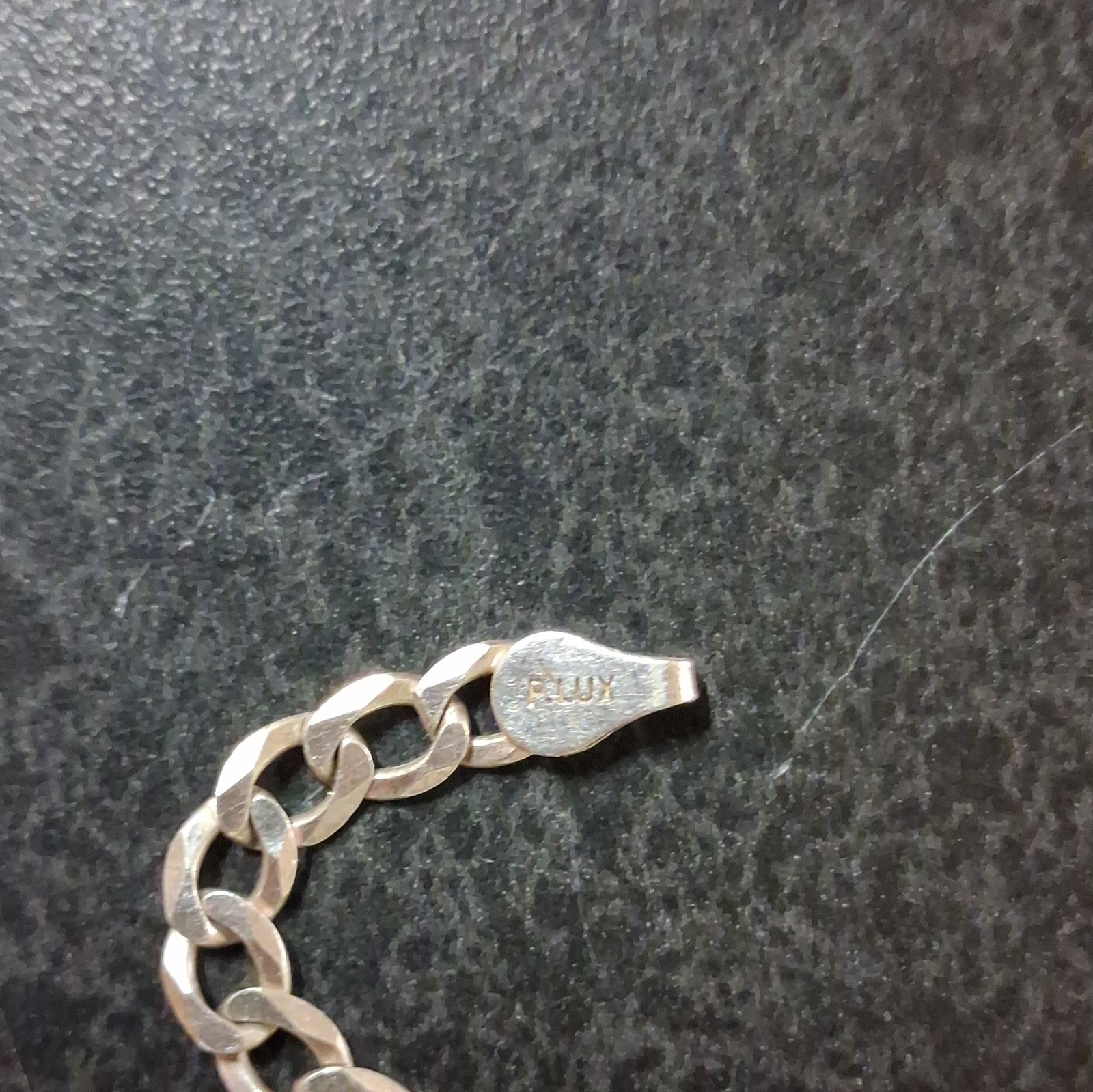 925 Italy Sterling Silver Link Chain Necklace 23in *CLASP ATTATCHMENT MISSING*