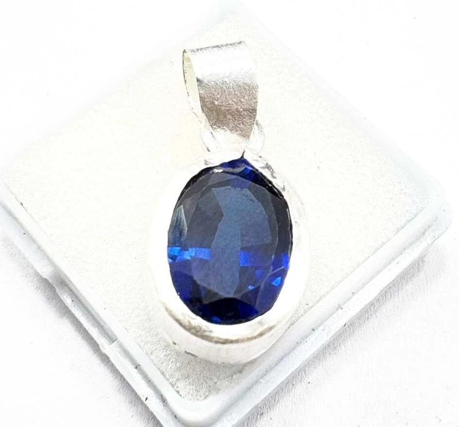 Natural Blue Sapphire Pendant 19.45Ct Necklace Pendant Gemstone 8