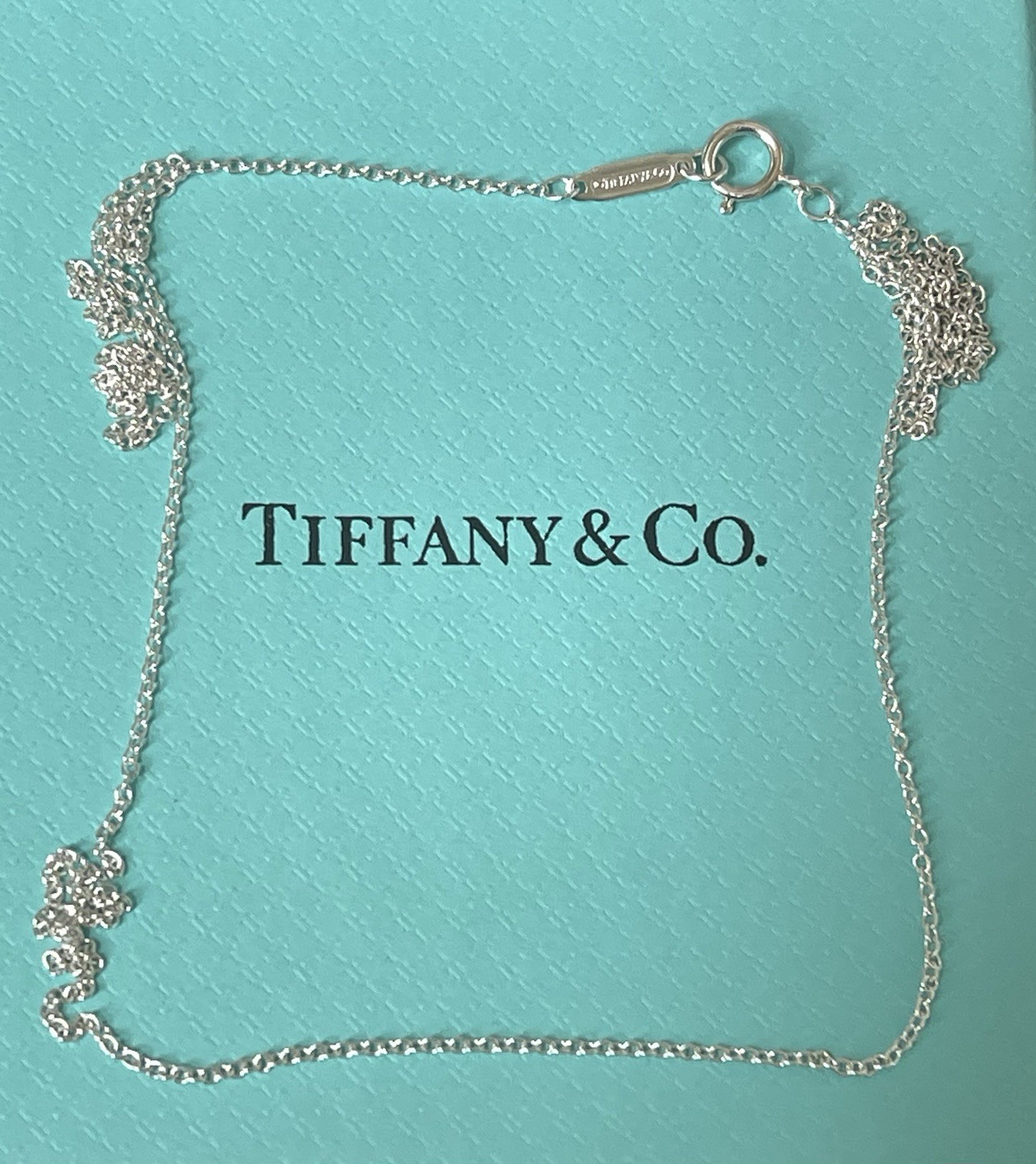 Tiffany & Co. 21” Sterling Silver .925 Round Link Chain Necklace 1.2 Grams
