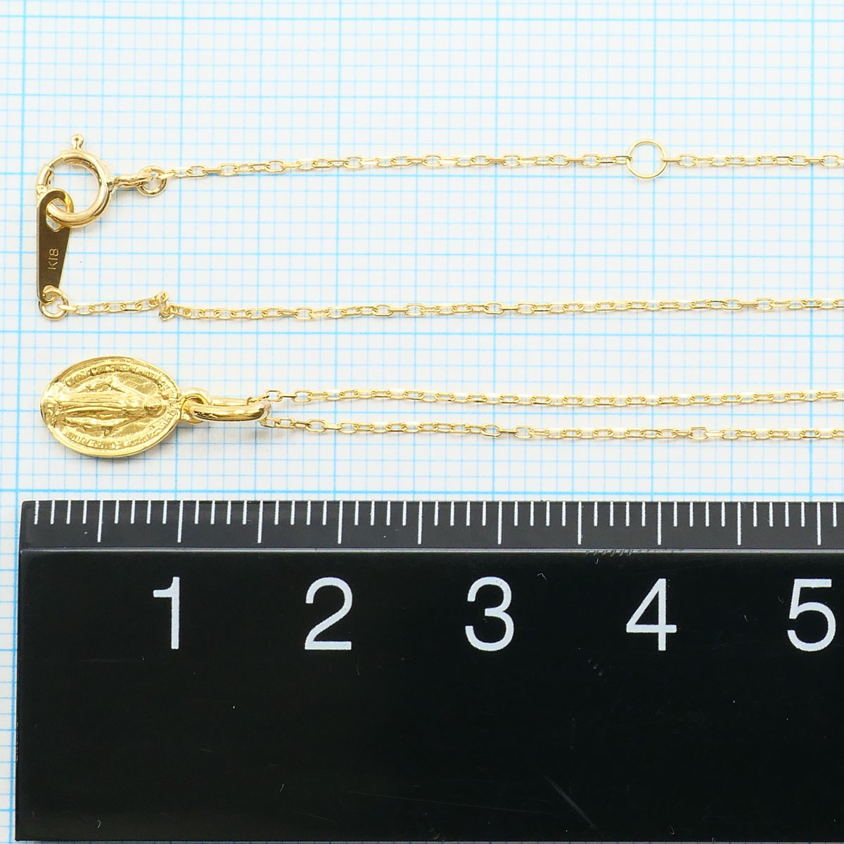 K18 18k gold Necklace 1.5g 40cm Free shipping Used