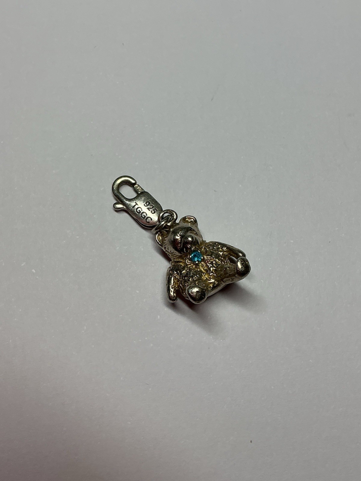 Sterling Silver Milano Teddy Bear Charm 23 X 11mm 3.9g