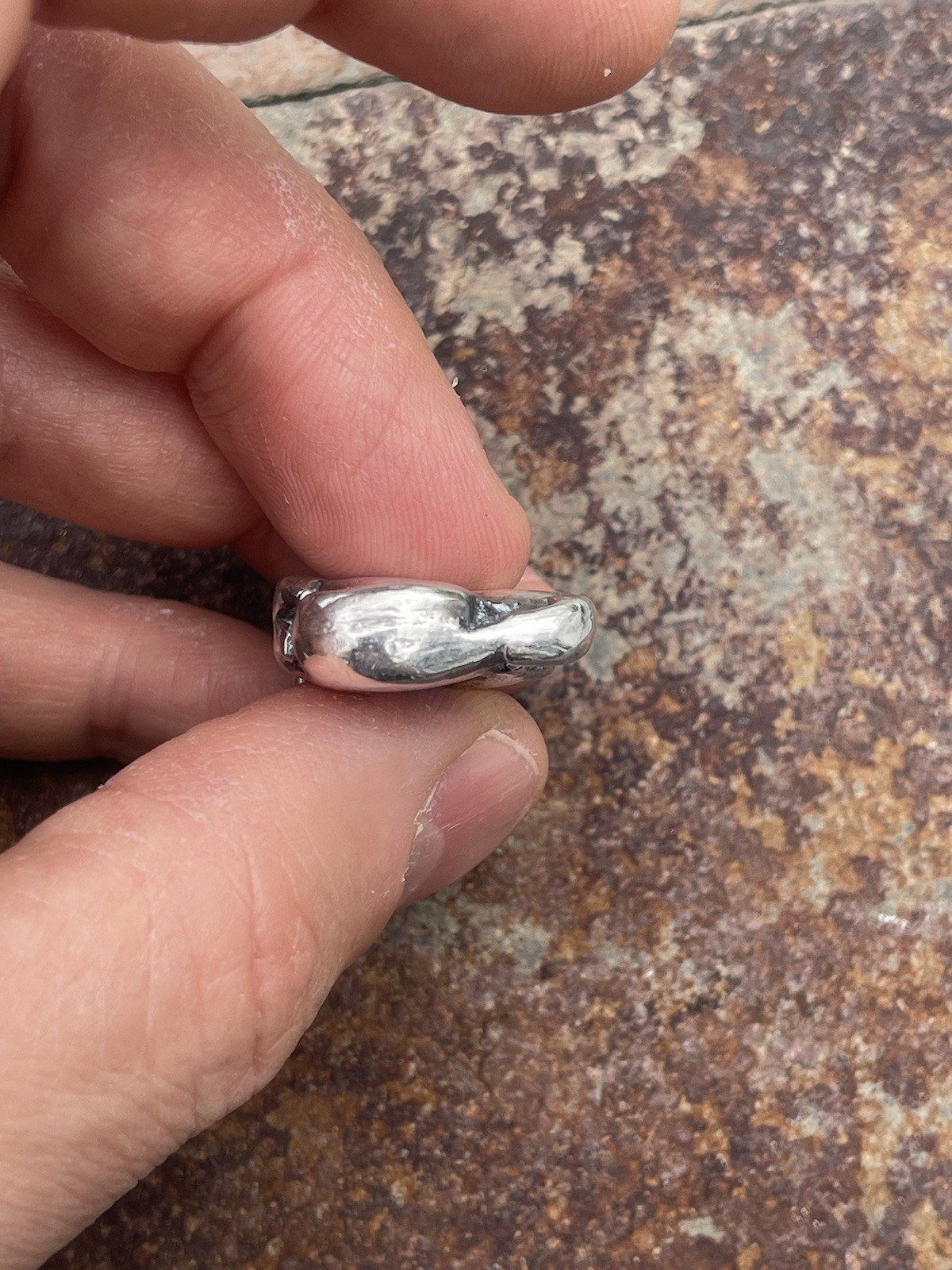 Men’s .925 SOLID Sterling Silver “Silver Nugget” Pendant. Weighs 29.6 Grams.