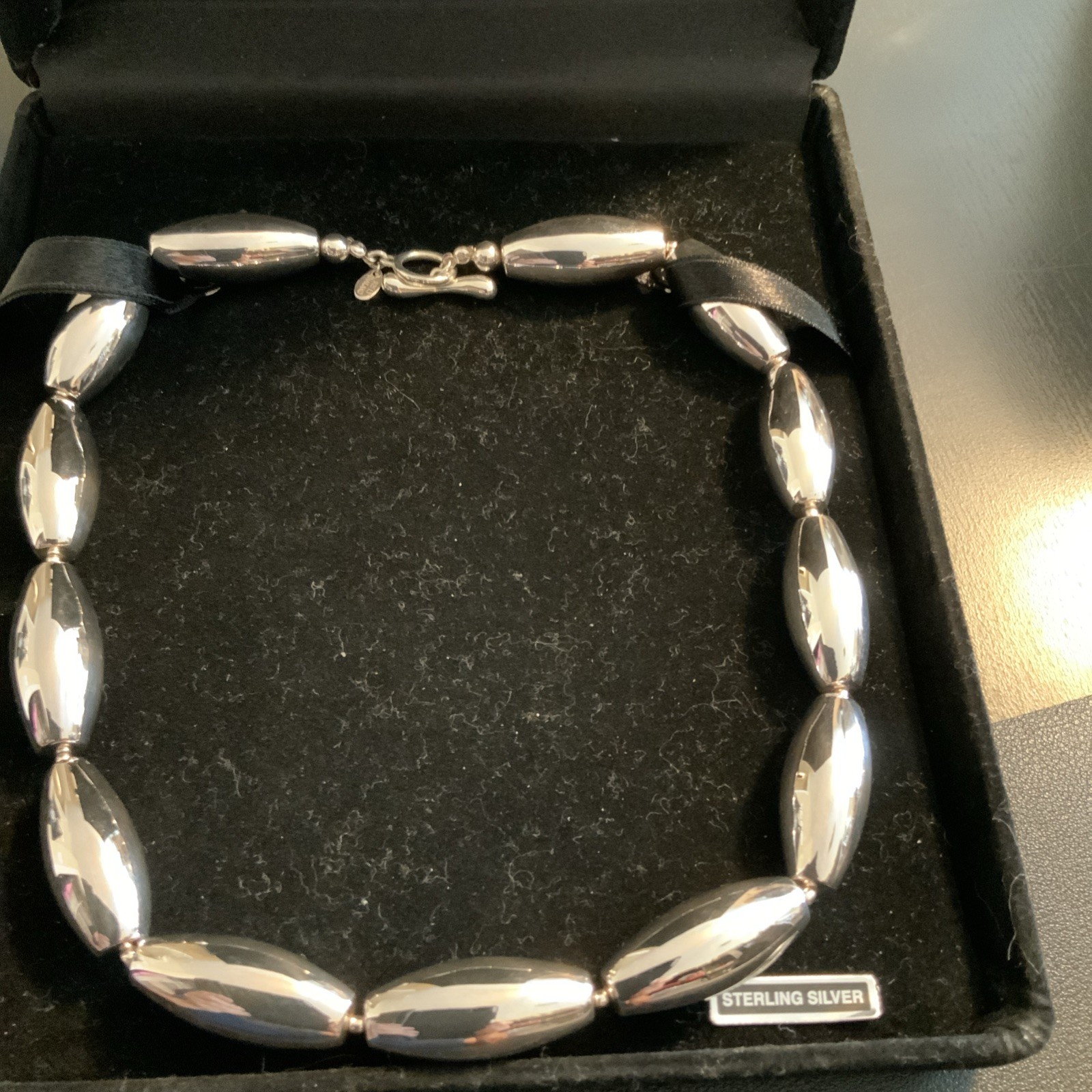 Sterling Silver Necklace,Marked 925 Lt Thailand,QVC Purchase, 20” Inc. Clasp