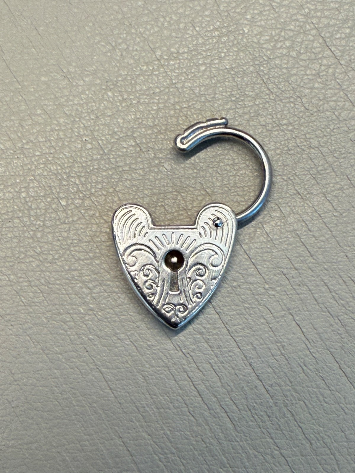 Sterling Silver Engraved Heart Padlock Clasp 15mm Ore Metals Australia