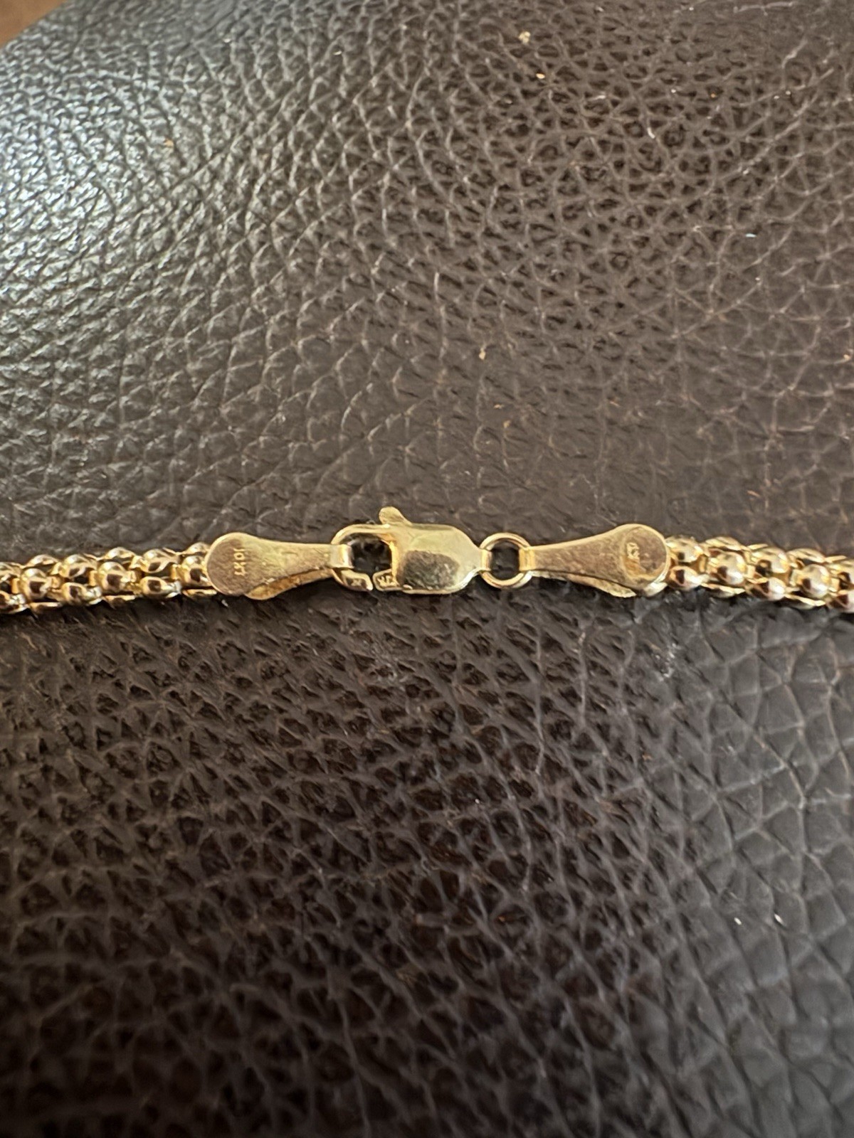 10K Solid Yellow Gold Popcorn Chain Necklace 18″ Lobster Clasp Stamped 10KT