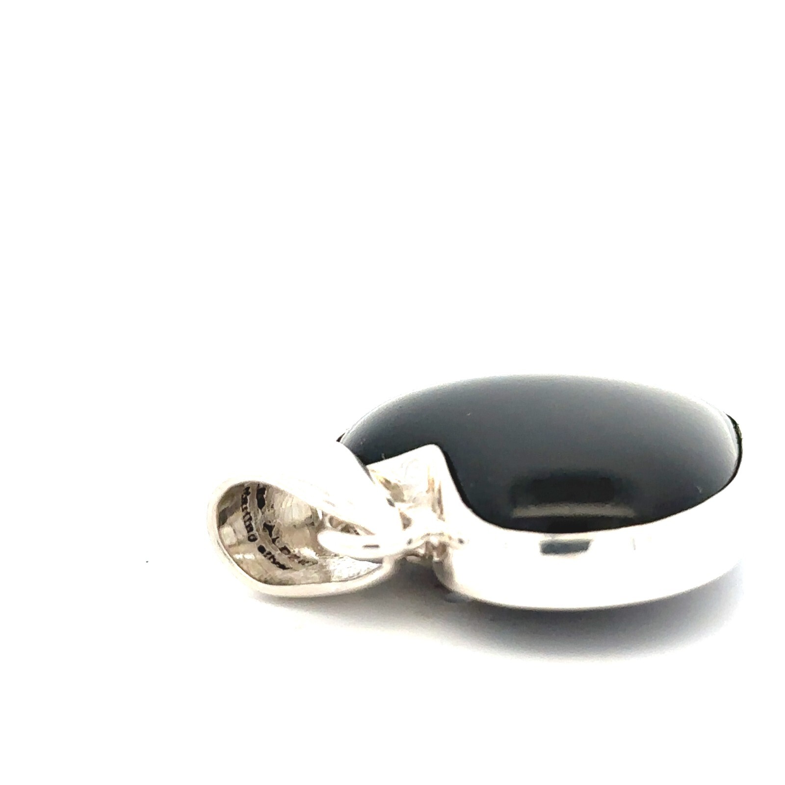 Sterling Silver Heart Rainbow Obsidian Pendant (1 x 1 1/2 Inch) Charles Albert