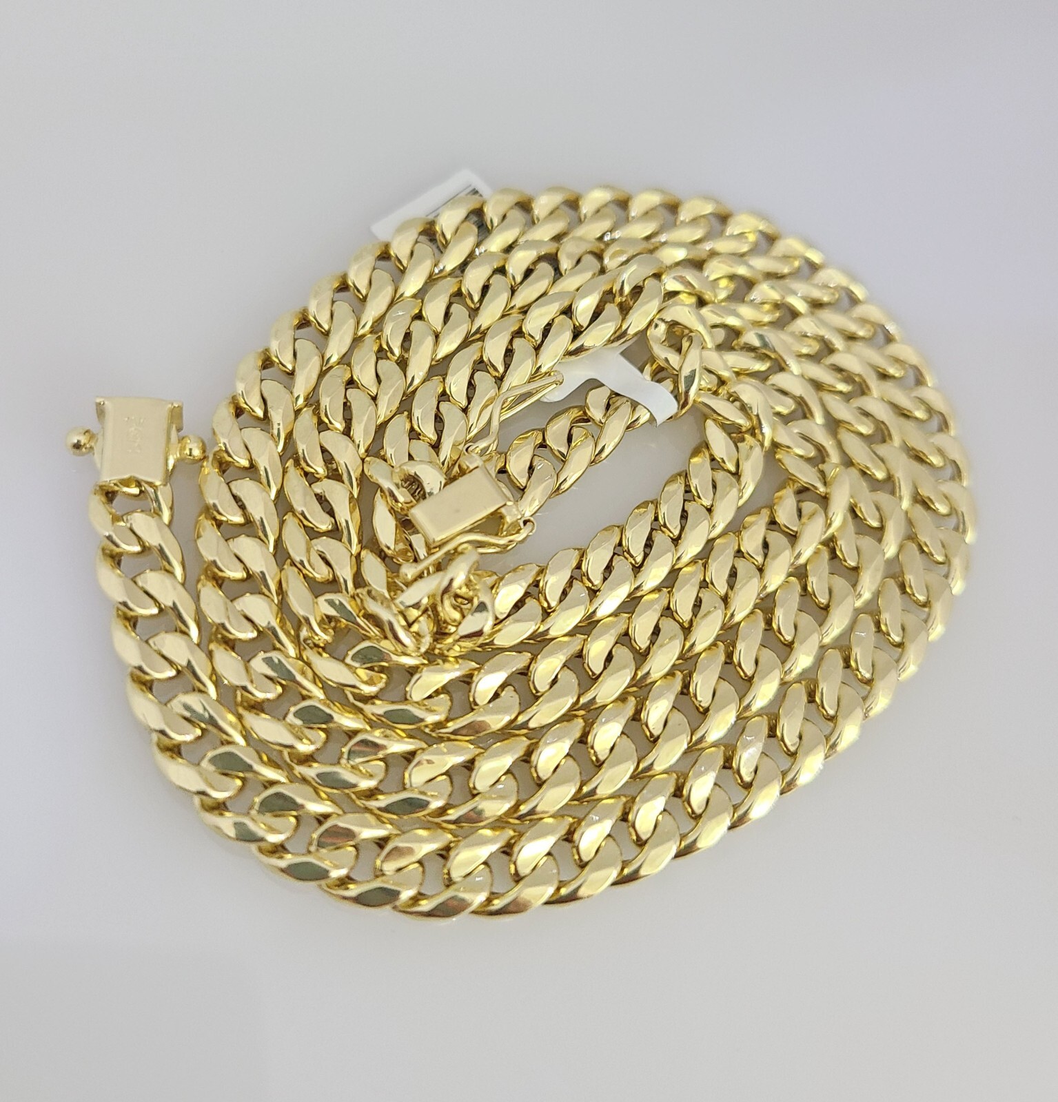 Real 10K Gold HOLLOW Miami Cuban Link Chain Necklace 26 inch 6mm Mens Real