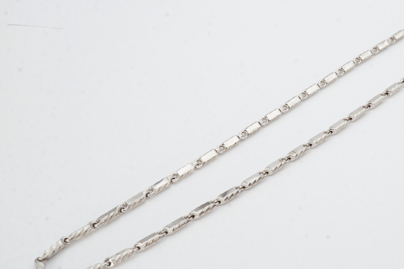 Sterling Silver 925 Bar Link Necklace 30″ 3.7mm
