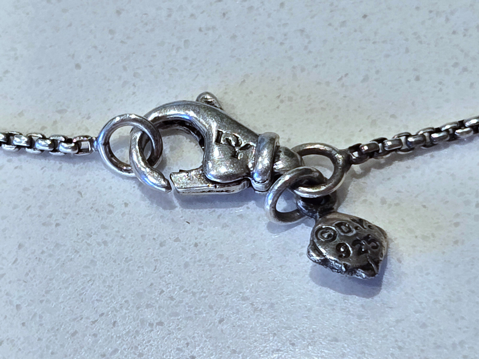 David Yurman Petite Chatelaine Necklace Sterling Silver with Blue Topaz Pendant